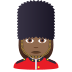 💂🏾‍♀️ woman guard: medium-dark skin tone display on JoyPixels